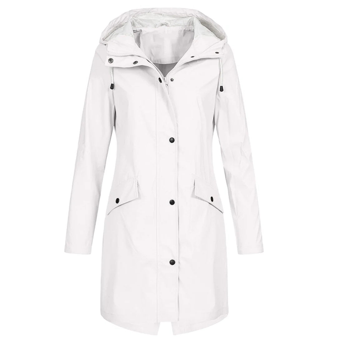 Regenjas met ritssluiting en capuchon voor dames
