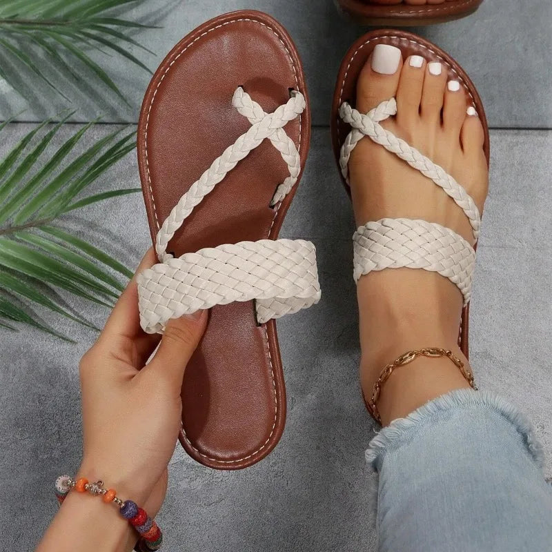 Lora – Gevlochten Zomersandalen voor Dames