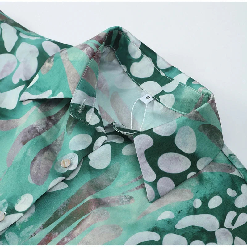Elodie Set met Print – Flatterende Dames Set met Rok en Blouse