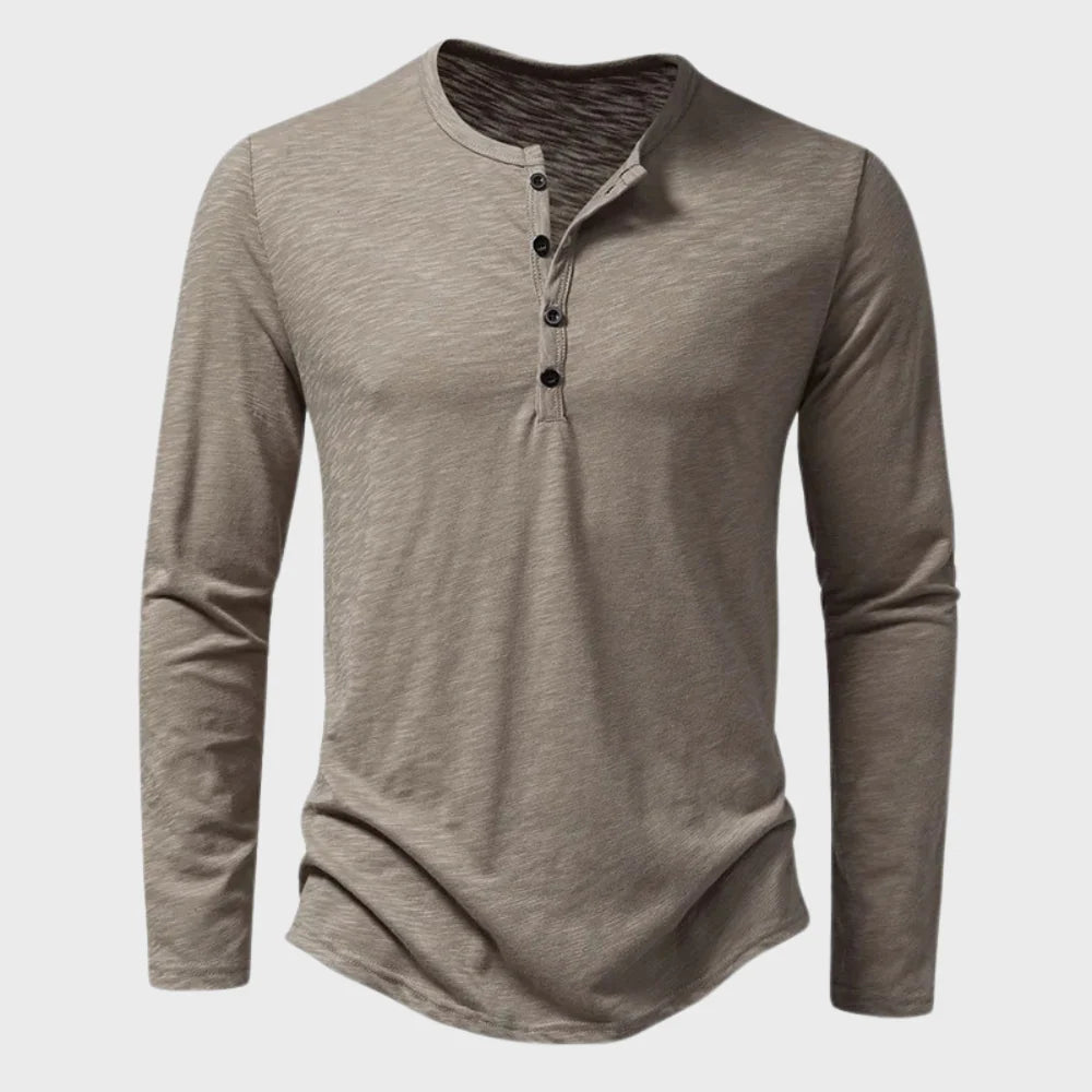 Shirt met lange mouwen en knoopsluiting voor heren
