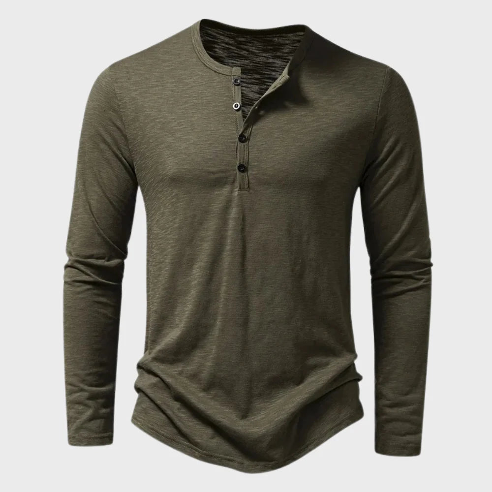 Shirt met lange mouwen en knoopsluiting voor heren