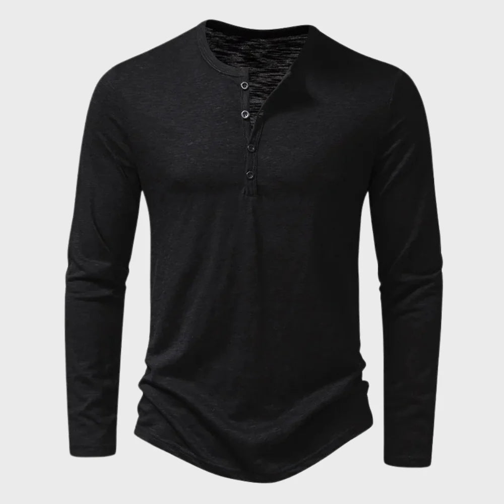 Shirt met lange mouwen en knoopsluiting voor heren