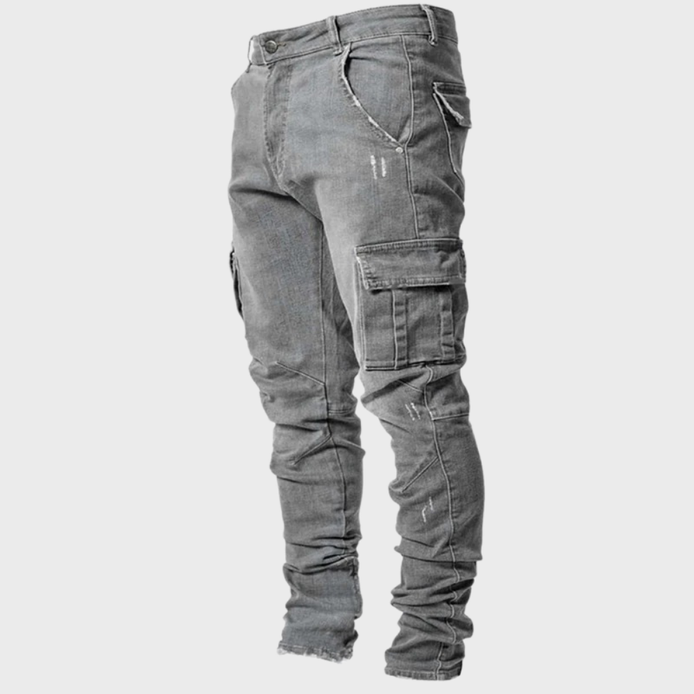 Skinny Fit Cargo Broek Heren met Meerdere Zakken