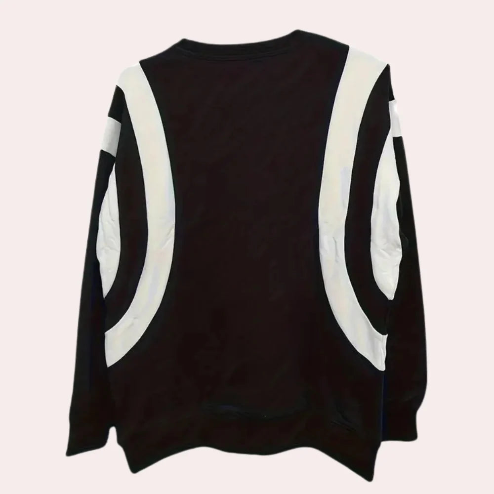 Sweatshirt met losse pasvorm en ronde hals voor dames