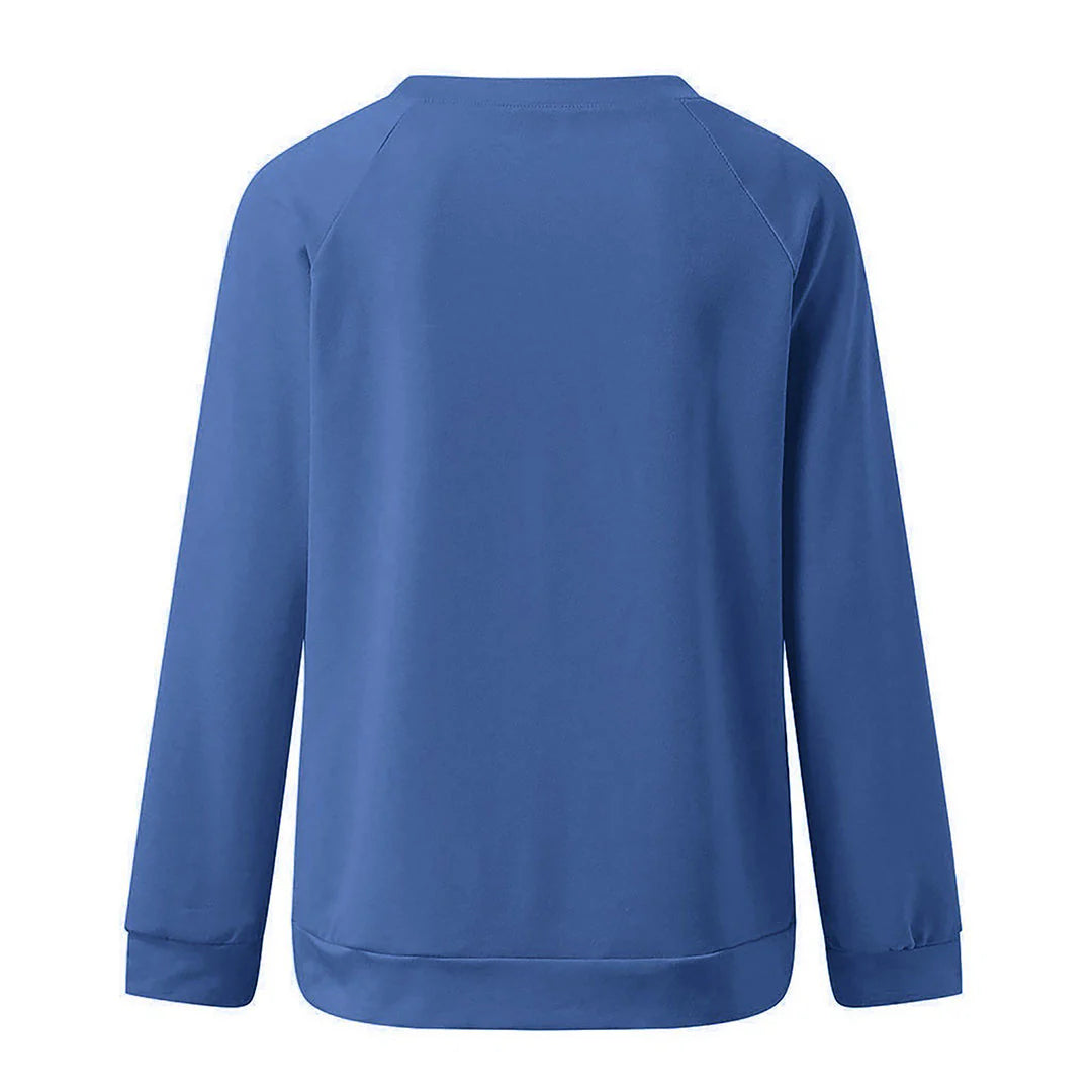 Sweatshirt met print en ronde hals voor dames