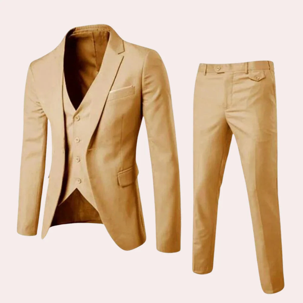 Tweedelig herenpak met slim fit pasvorm voor heren