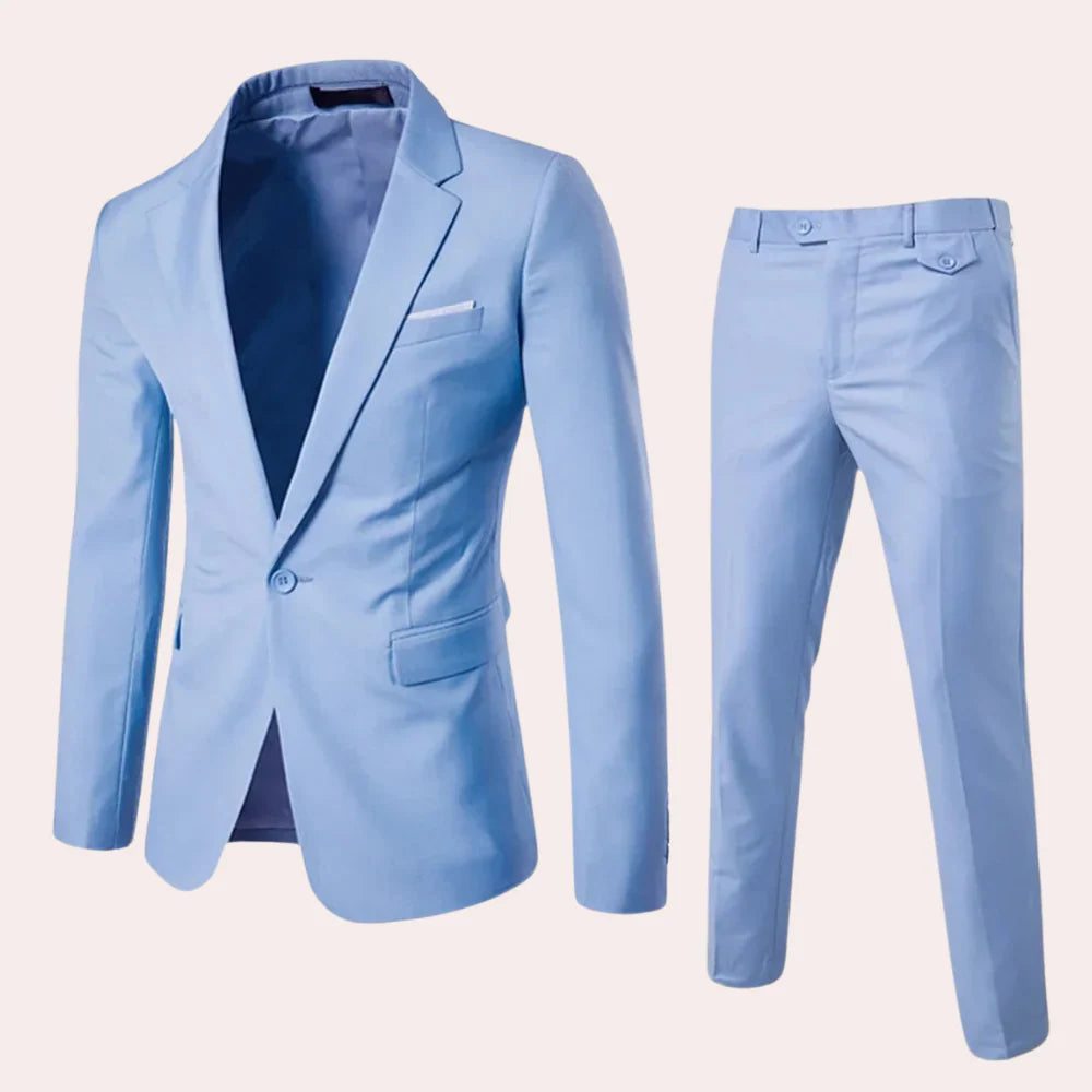 Tweedelig herenpak met slim fit pasvorm voor heren