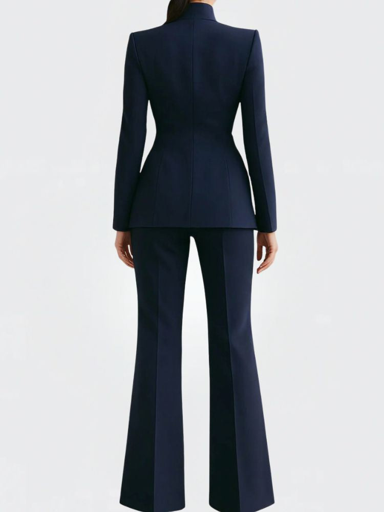Tweedelige Dames Blazer Set met Pantalon
