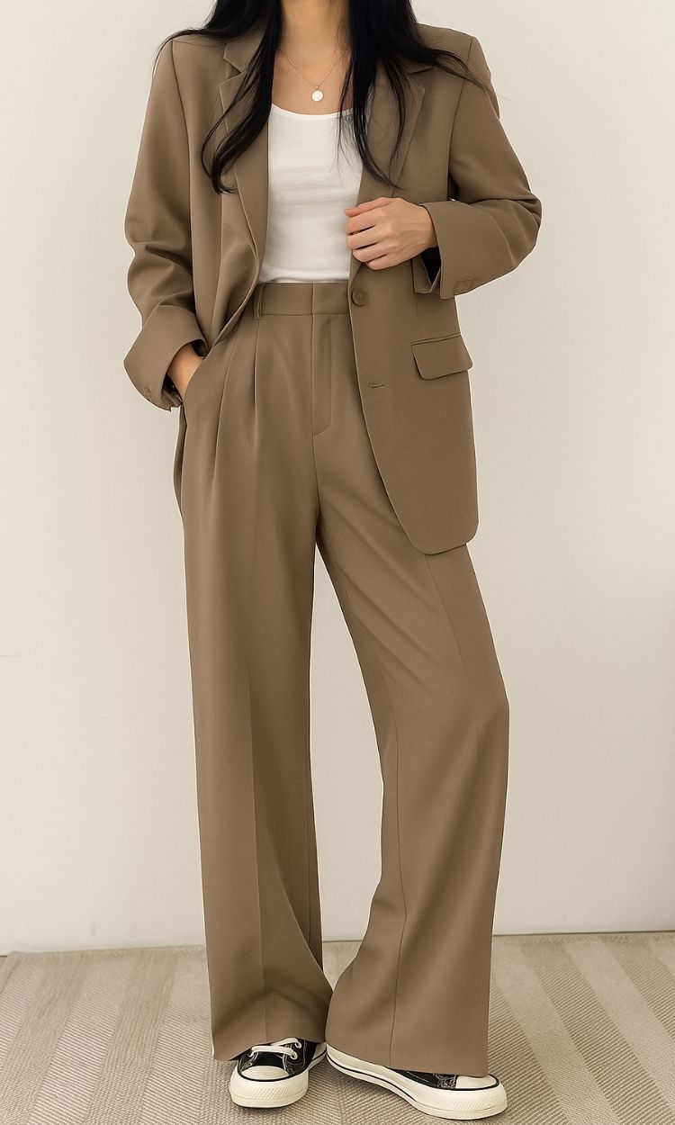 Tweedelige Dames Blazer en Broek Set