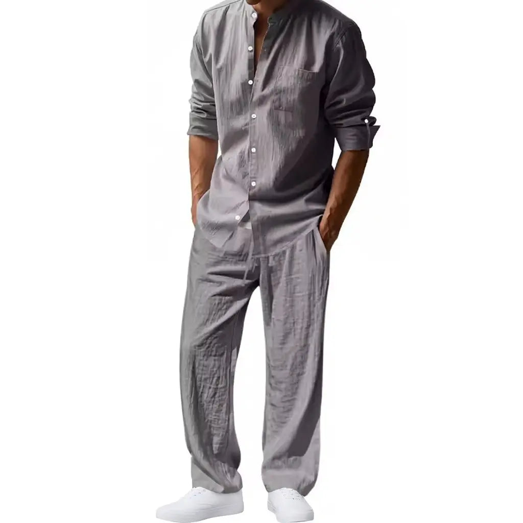 Tweedelige Heren Linnen Zomerset met Overhemd en Broek