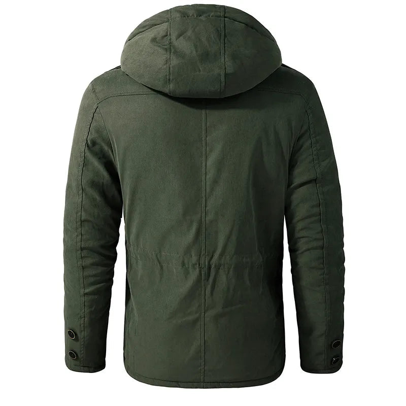 Winterjas met capuchon en binnenvoering voor heren