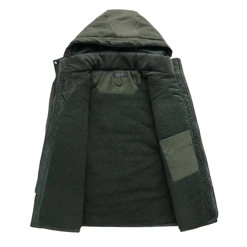 Winterjas met capuchon en binnenvoering voor heren