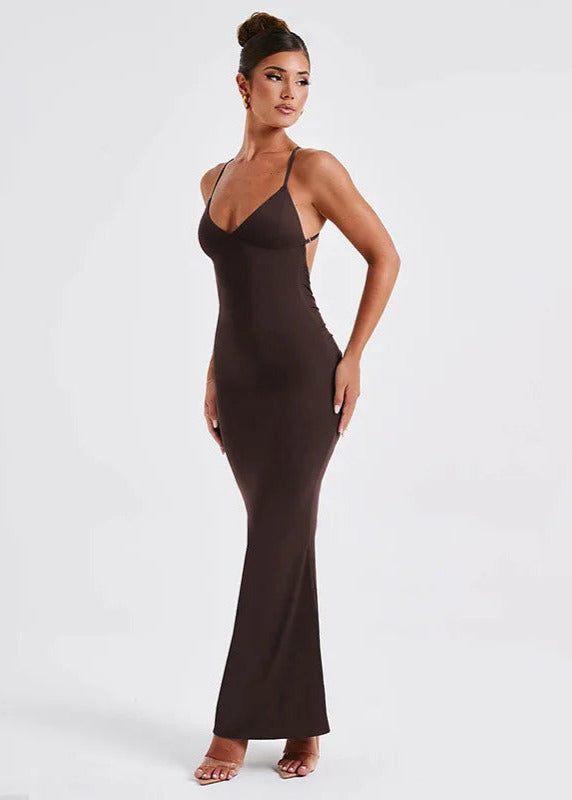 Céline – Elegante Bodycon Jurk met V-Hals